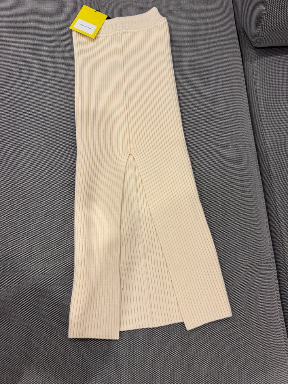Marc Jacobs Cream Ribbed Midi Skirt